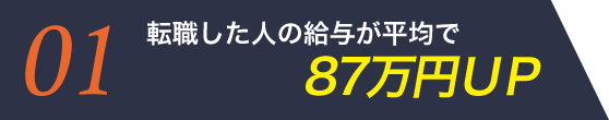 転職した人の給与が平均で87万円ＵＰ